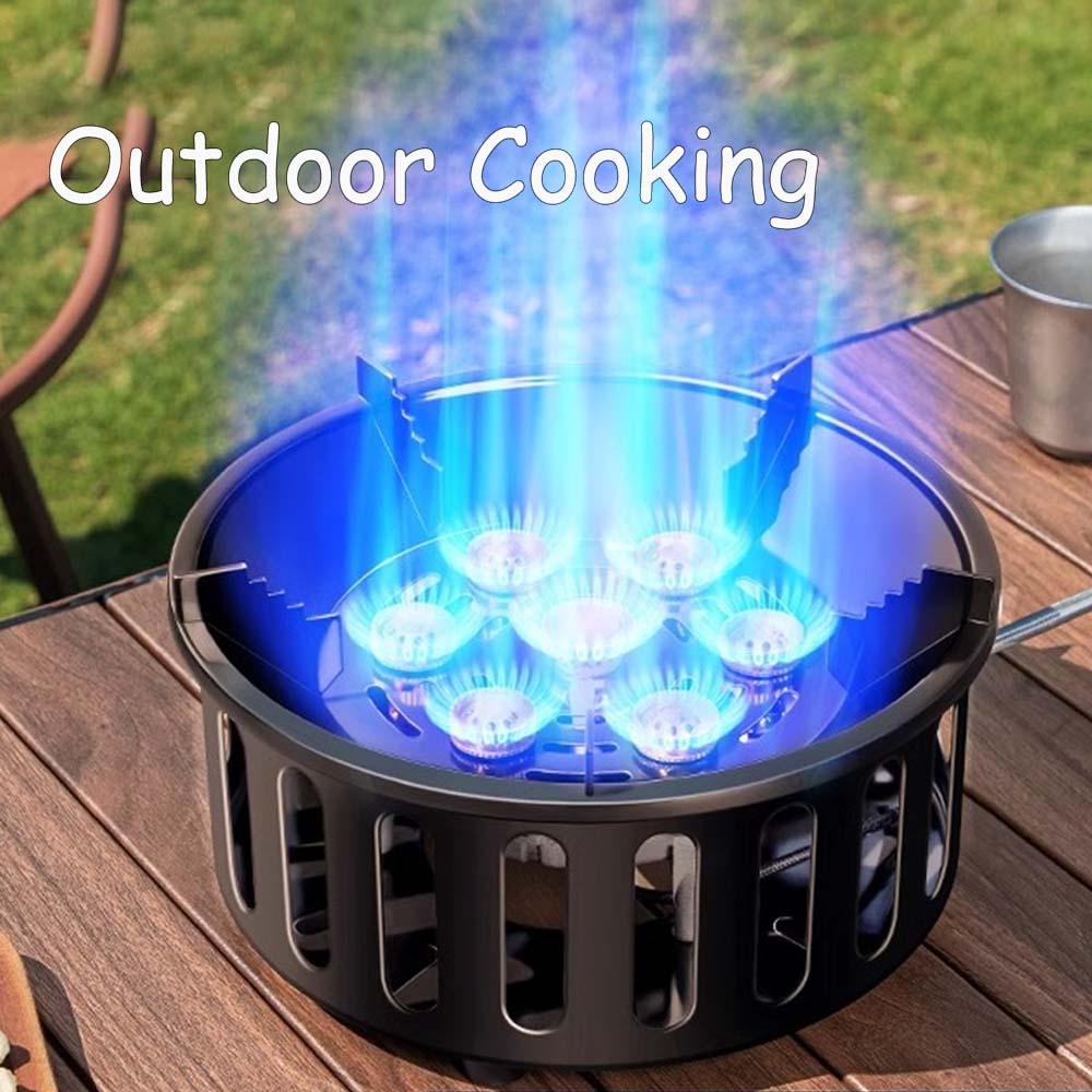 Camping Cooking Gas Stove - 21000W 7-Core Camping Stove High-Power Strong
