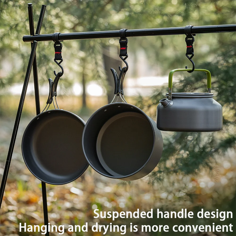 Nesting Camping Cooking Set - Outdoor large capacity cooking kit nested