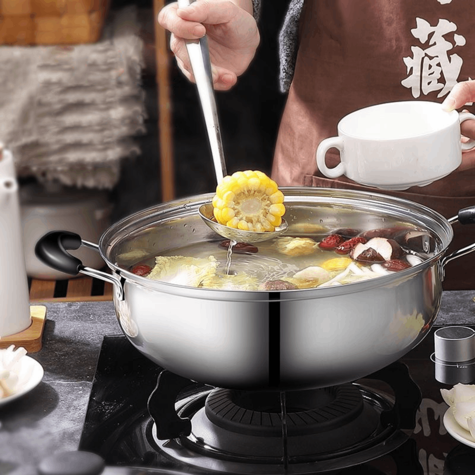 Camping Cooking Pot - Chinese Shabu Shabu Pot Cooking Pot