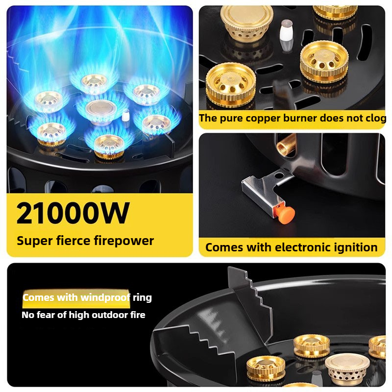 21000W 7-Core Camping Stove Hi – Camping Cooking Gas Stove recenzja i cena