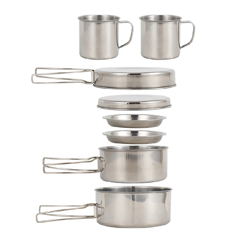 8pcs/Set Camping Cookware Mess – Camping Cooking Mess Kit recenzja i cena