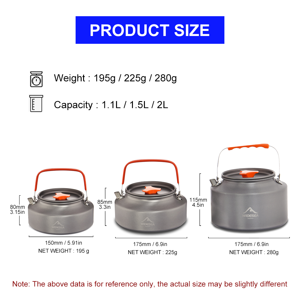 Widesea 1.1L 2L1.5L Camping Wa – Camping Cooking Full Set recenzja i cena