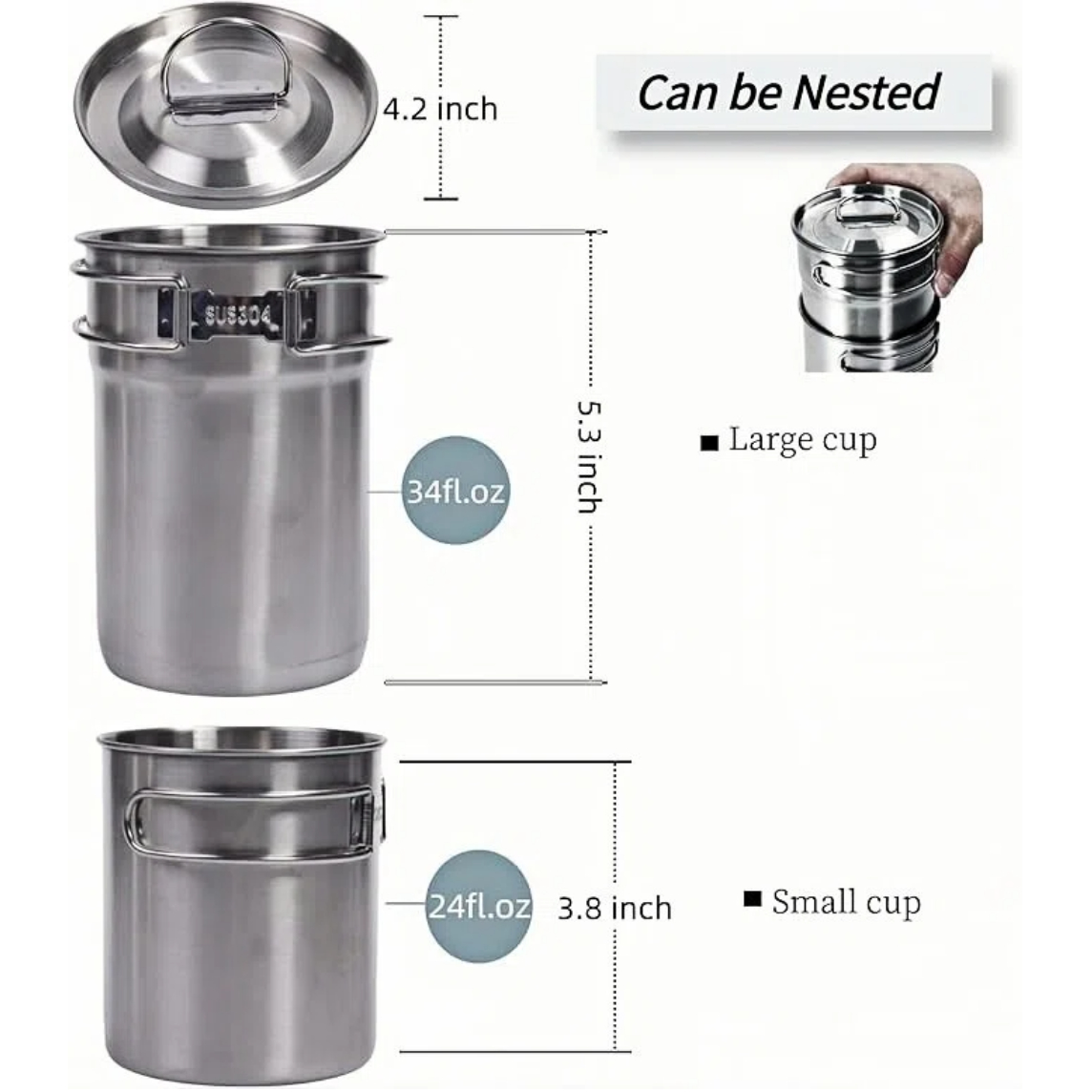 Foldable Camping Cups Mugs Cam – Camping Cooking Pot recenzja i cena