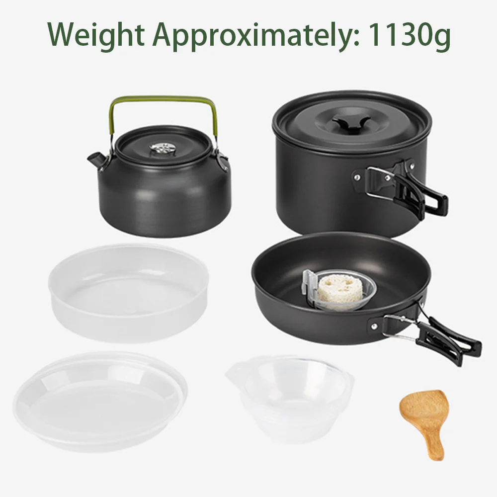 Outdoor large capacity cooking – Nesting Camping Cooking Set recenzja i cena