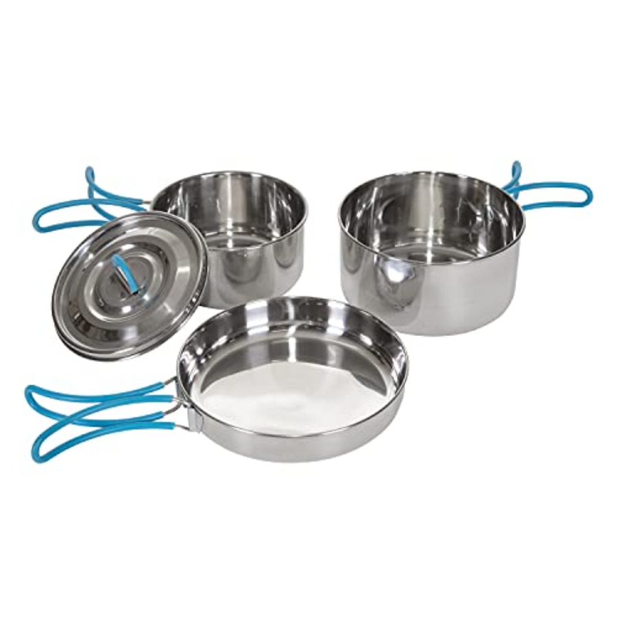 Stainless Steel Camping Cookwa – Nesting Camping Cooking Set recenzja i cena