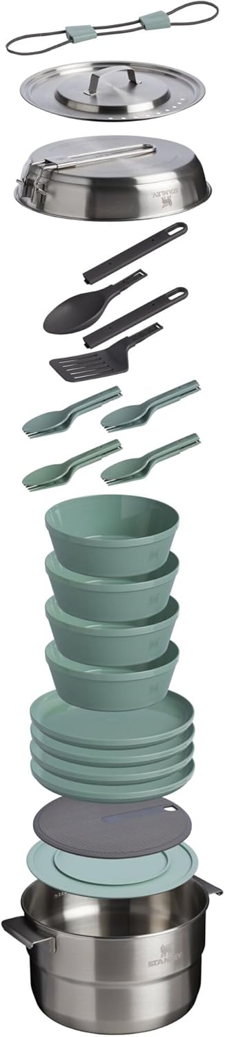 26-Piece Camp Kitchen Cook Set – Nesting Camping Cooking Set recenzja i cena