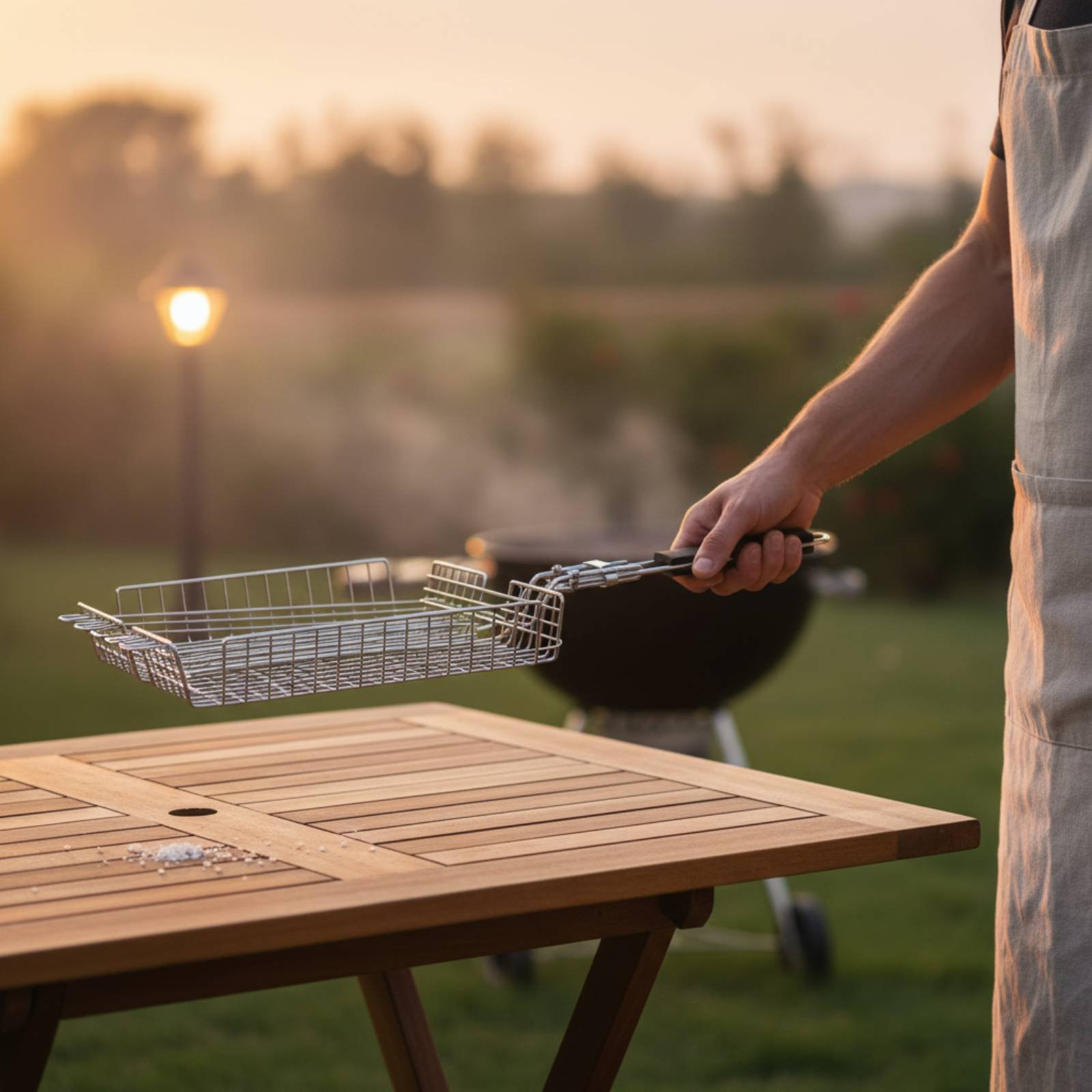 Wood Handle Grill Basket Porta – Camping Cooking Food recenzja i cena