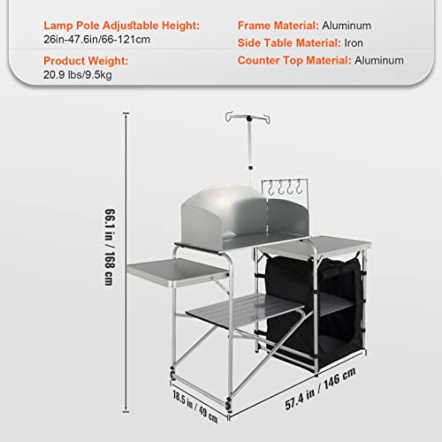 Camping Kitchen Table, Folding – Camping Cooking Kitchen recenzja i cena