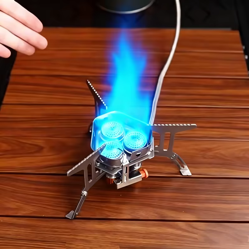 Three-head gas stove portable  – Camping Cooking No Gas recenzja i cena