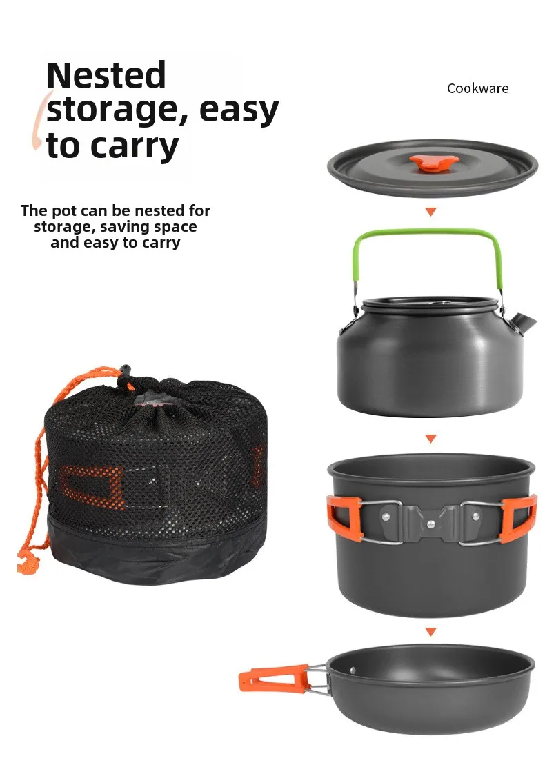 DS-308 Outdoor large capacity  – Nesting Camping Cooking Set recenzja i cena