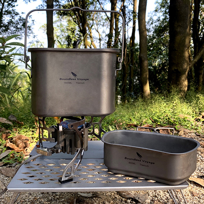 1.5L Outdoor Military Canteen  – Camping Cooking Mess Kit recenzja i cena