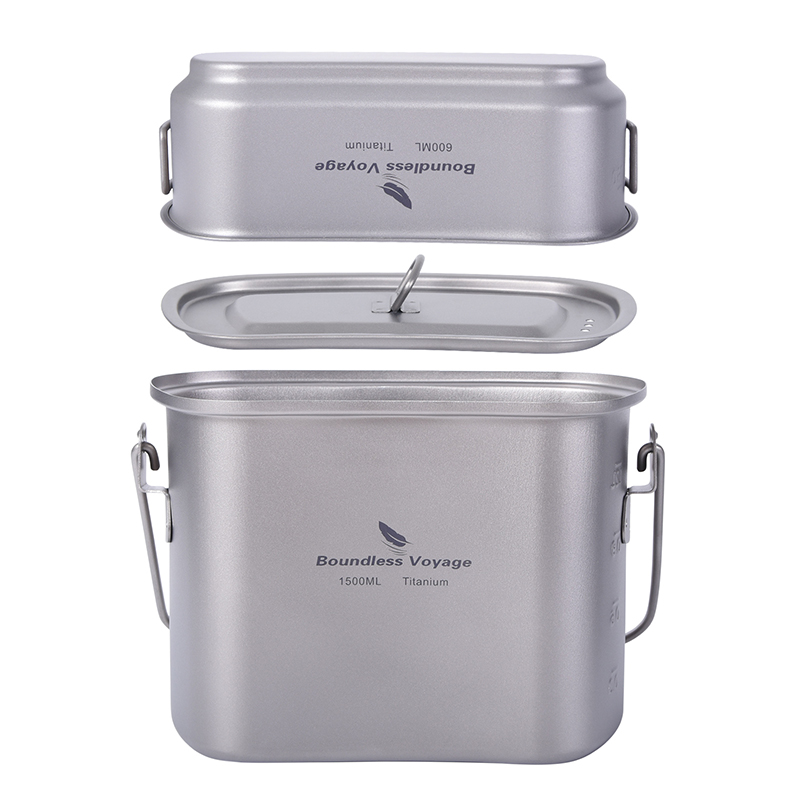 1.5L Outdoor Military Canteen  – Camping Cooking Mess Kit recenzja i cena