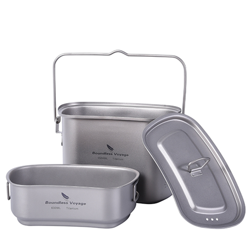 1.5L Outdoor Military Canteen  – Camping Cooking Mess Kit recenzja i cena