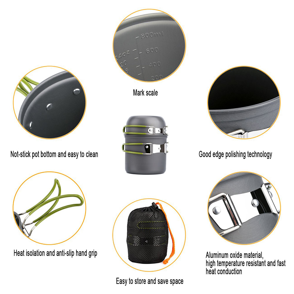 Ultralight Camping Pots Cookwa – Camping Cooking Full Set recenzja i cena