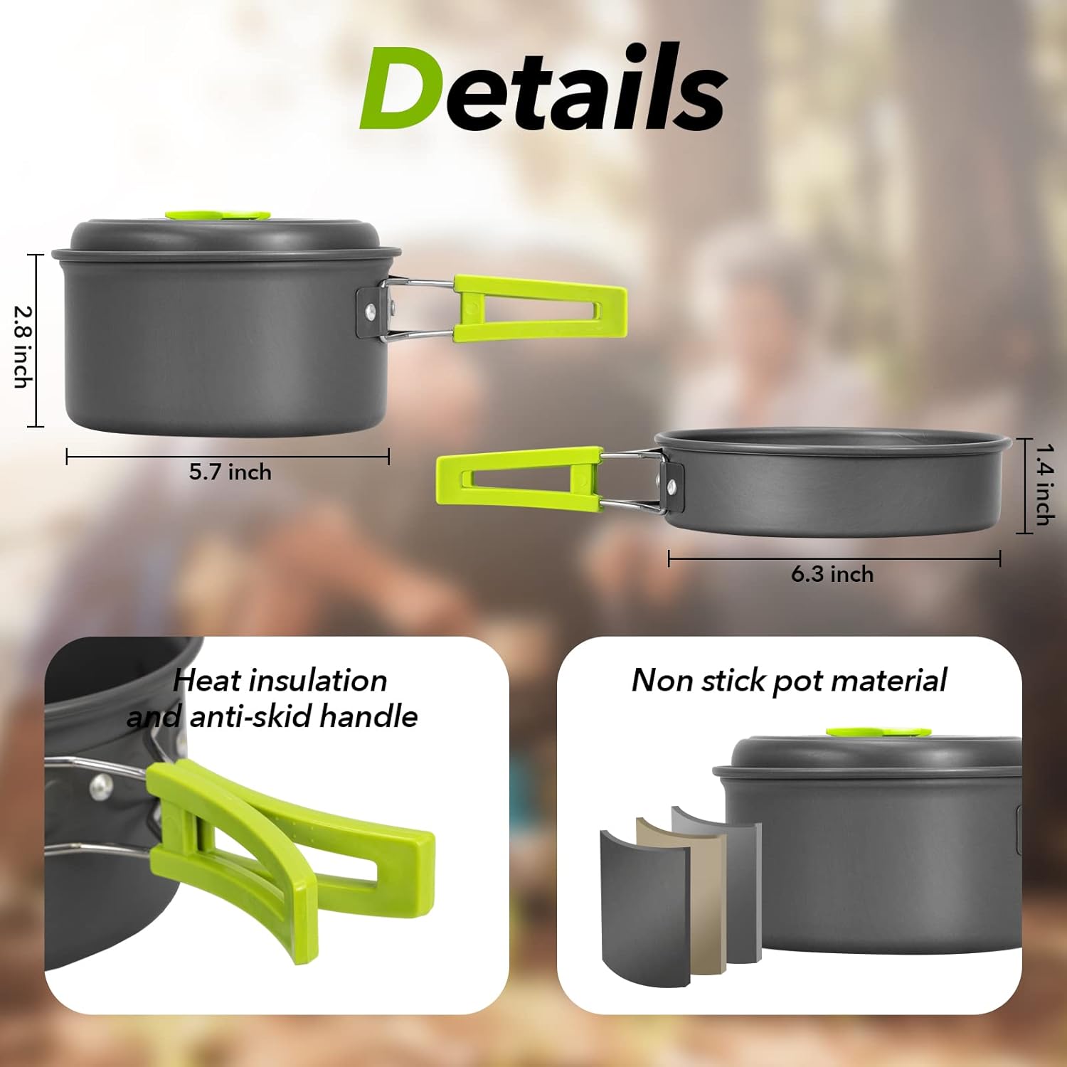 15pcs Camping Cookware Mess Ki – Camping Cooking Mess Kit recenzja i cena