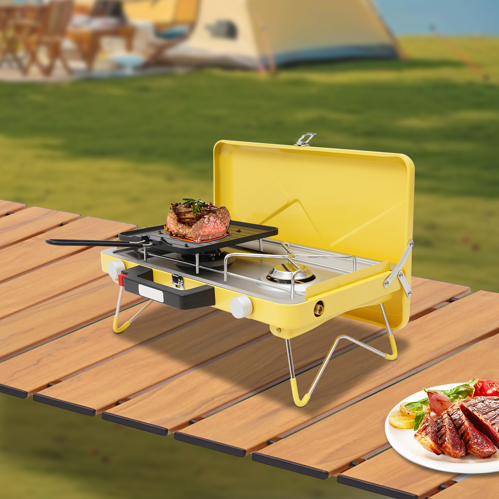 Portable Outdoor Gas Stove,Cam – Camping Cooking Gas Stove recenzja i cena