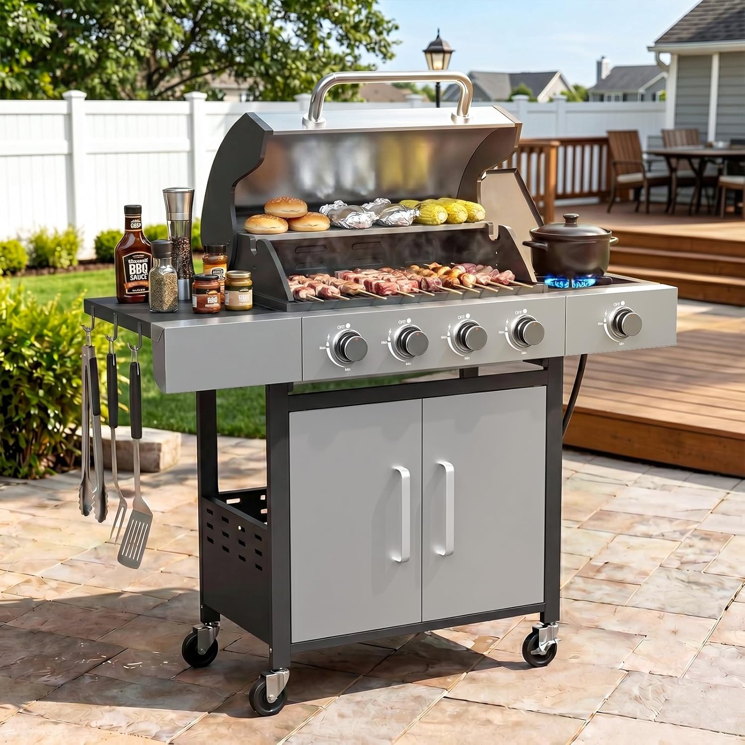 Stainless Steel Propane Gas Gr – Camping Cooking Grate recenzja i cena