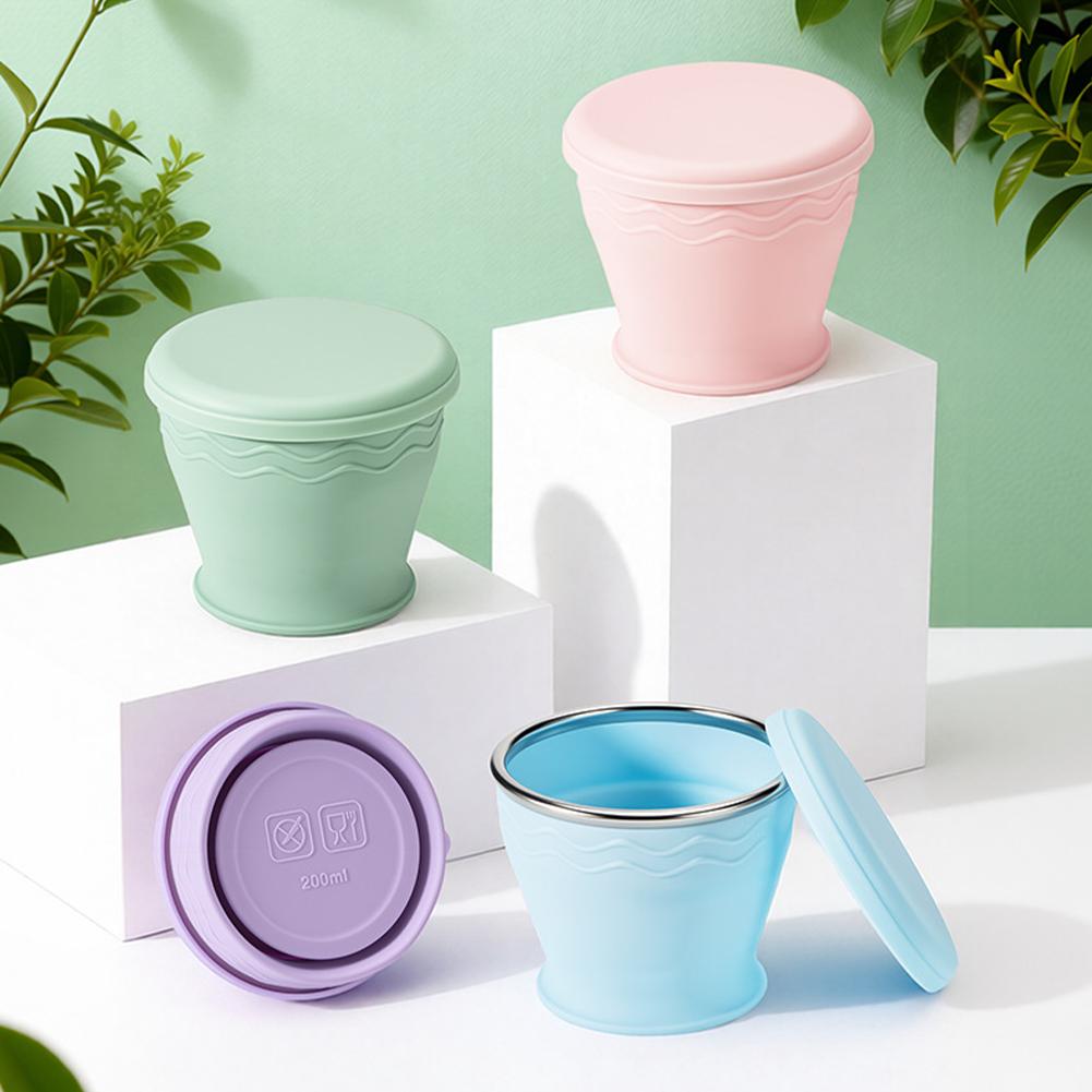 Foldable Silicone Cup With Lid – Camping Cooking Pot recenzja i cena