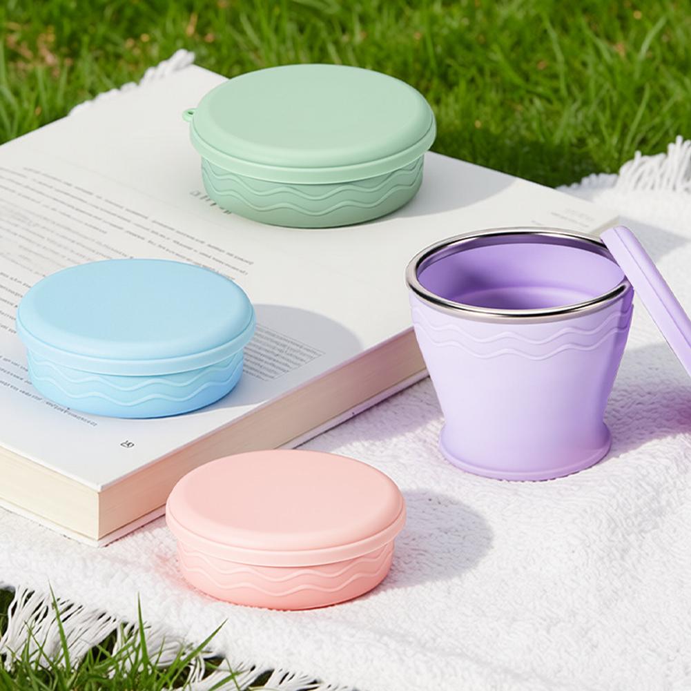 Foldable Silicone Cup With Lid – Camping Cooking Pot recenzja i cena
