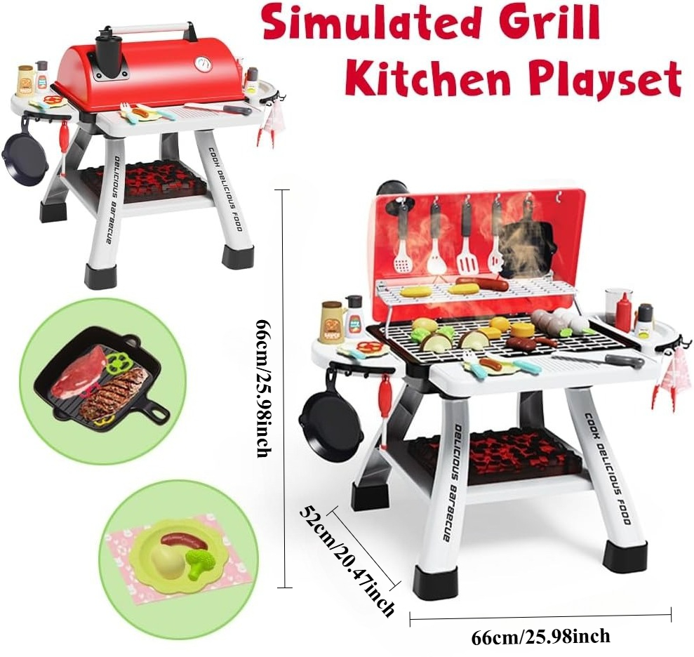 Kids BBQ Grill Playset Play Ki – Camping Cooking Gifts recenzja i cena