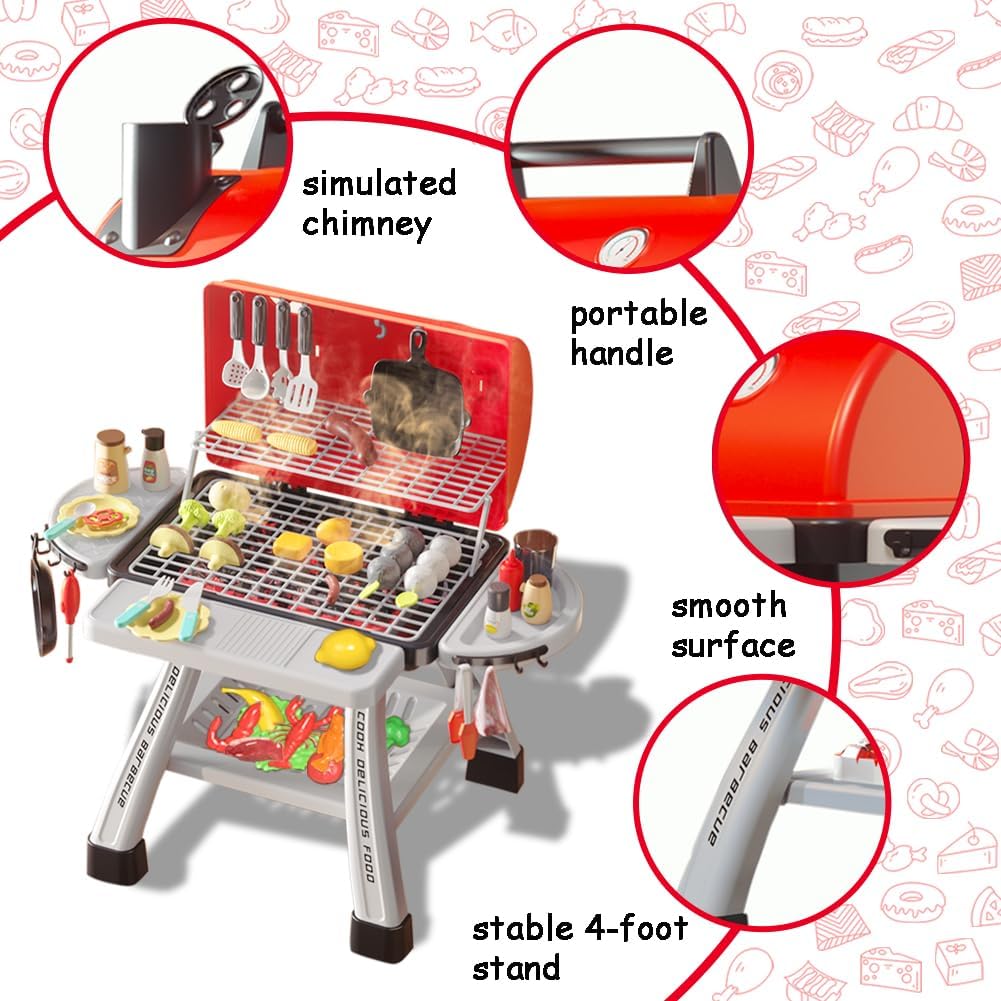 Kids BBQ Grill Playset Play Ki – Camping Cooking Gifts recenzja i cena