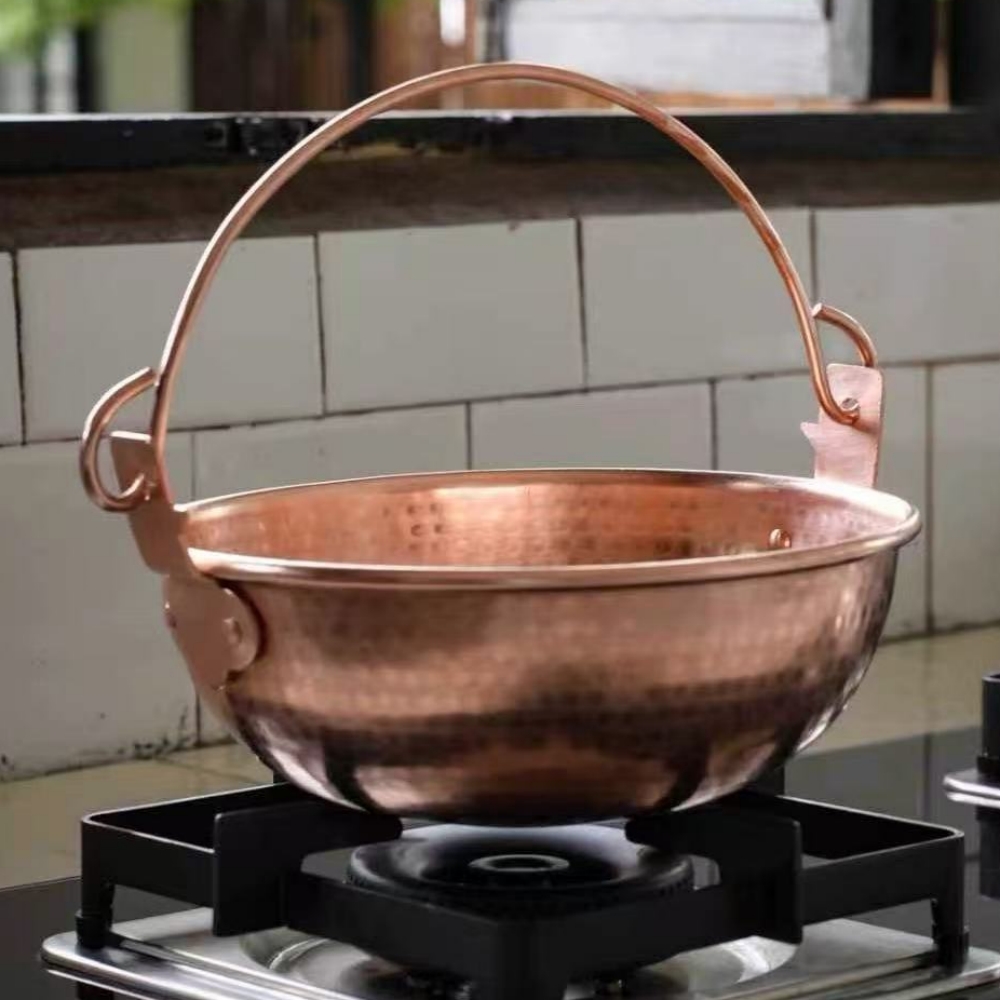 Vintage Copper Hanging Pot,Out – Camping Cooking Pot recenzja i cena