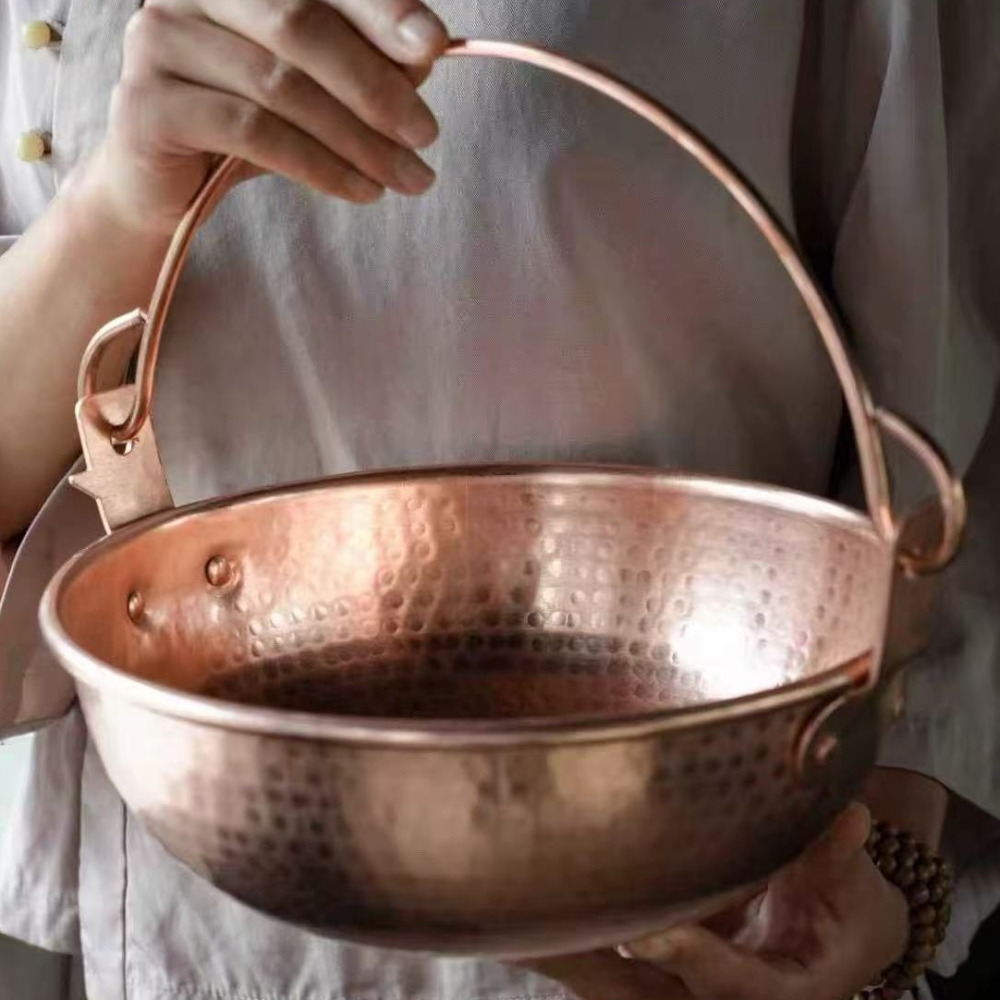 Vintage Copper Hanging Pot,Out – Camping Cooking Pot recenzja i cena