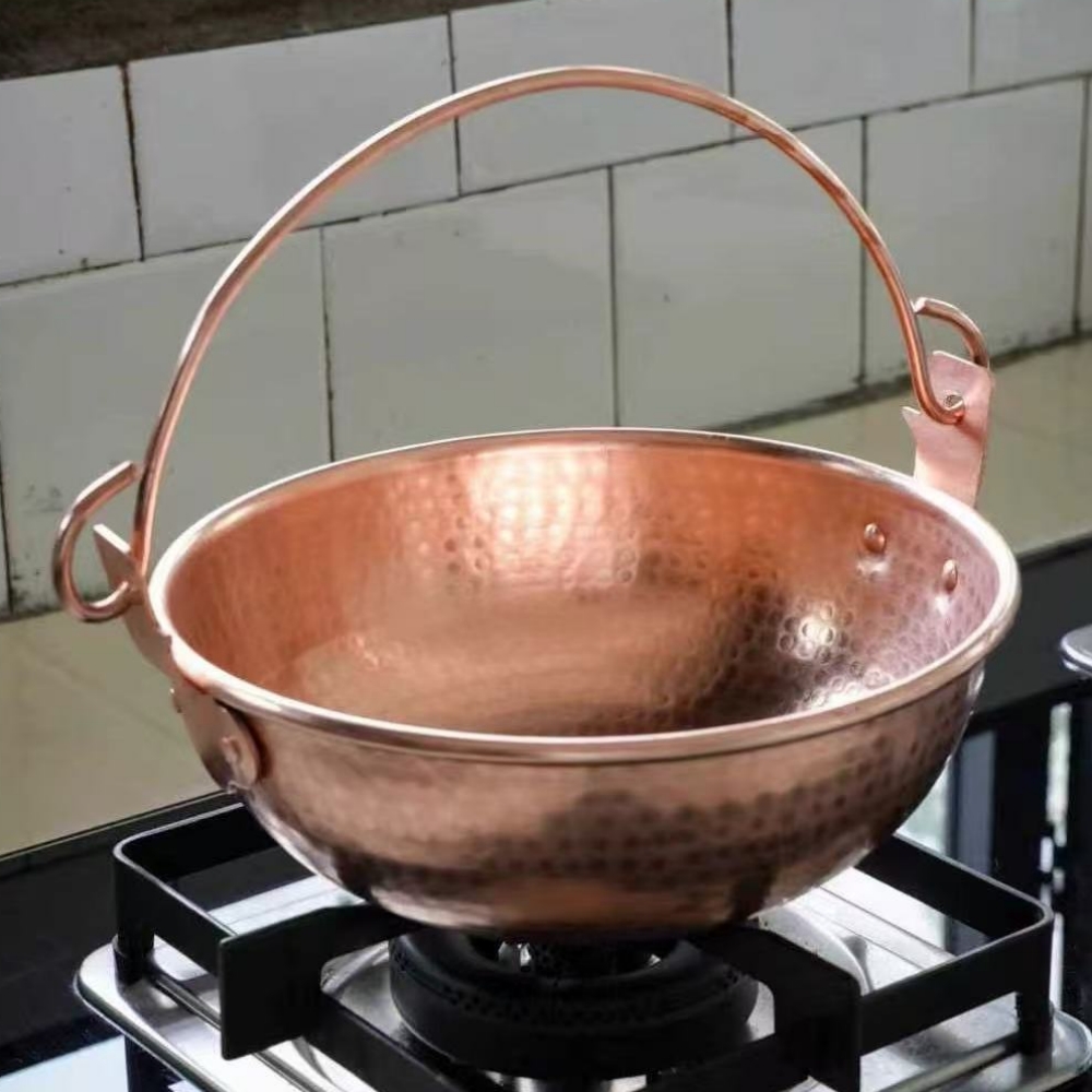 Vintage Copper Hanging Pot,Out – Camping Cooking Pot recenzja i cena