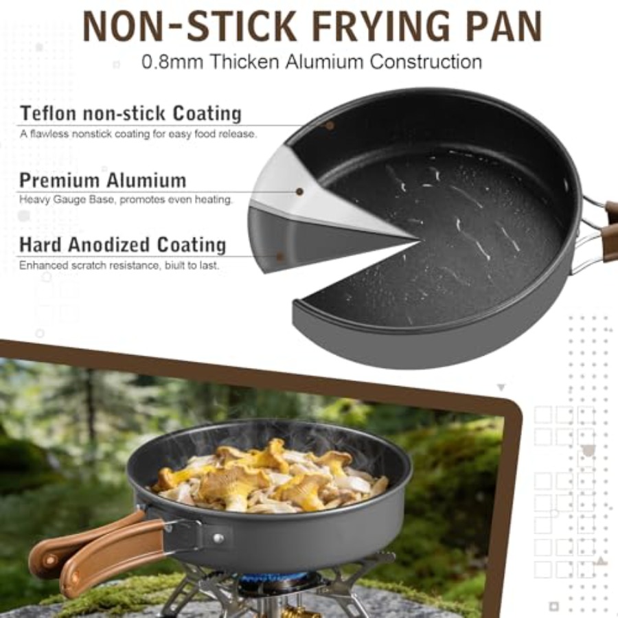 Camping cookware mess kit for  – Camping Cooking Mess Kit recenzja i cena