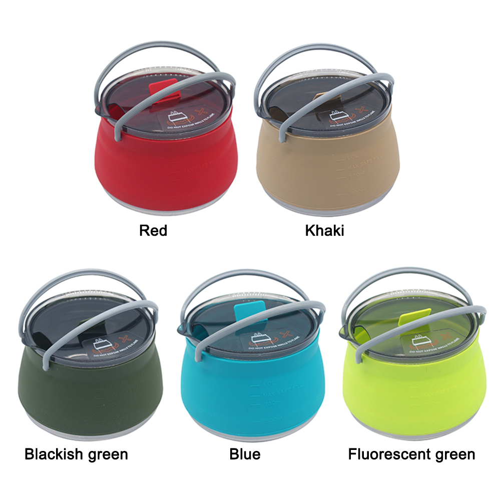 1L Outdoor Silicone Kettle  Ca – Camping Cooking Gifts recenzja i cena