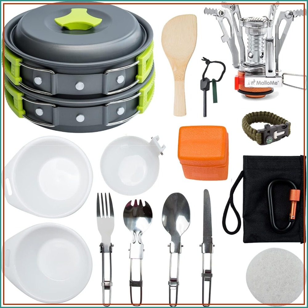 18pc Camping Cookware Mess Kit – Camping Cooking Mess Kit recenzja i cena