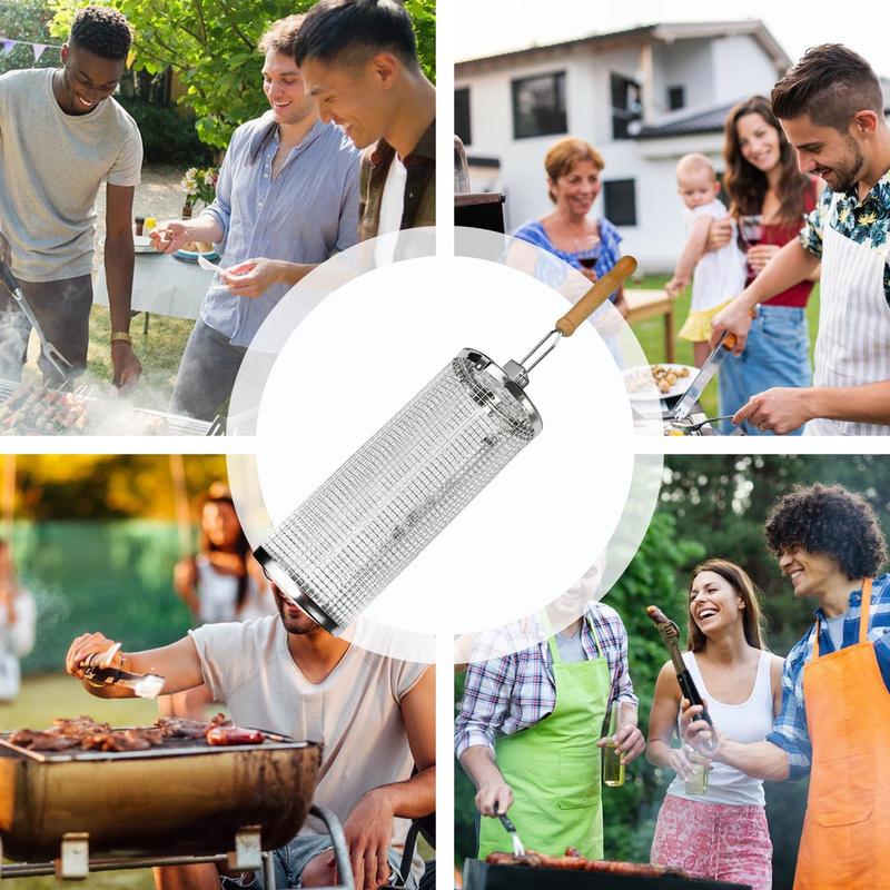 1pc Stainless Steel Rotating B – Camping Cooking Gifts recenzja i cena