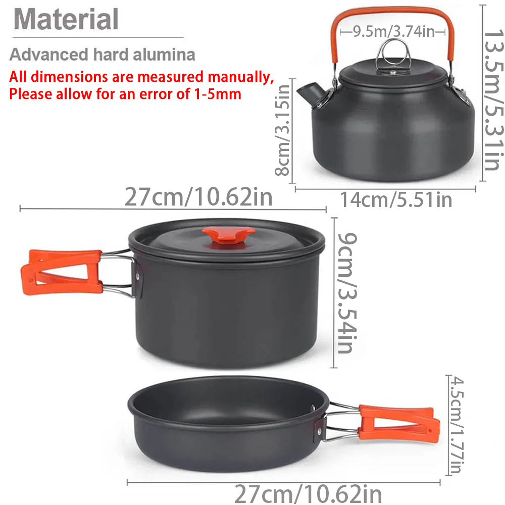 1pcs/1set Camping Cookware Kit – Camping Cooking Full Set recenzja i cena