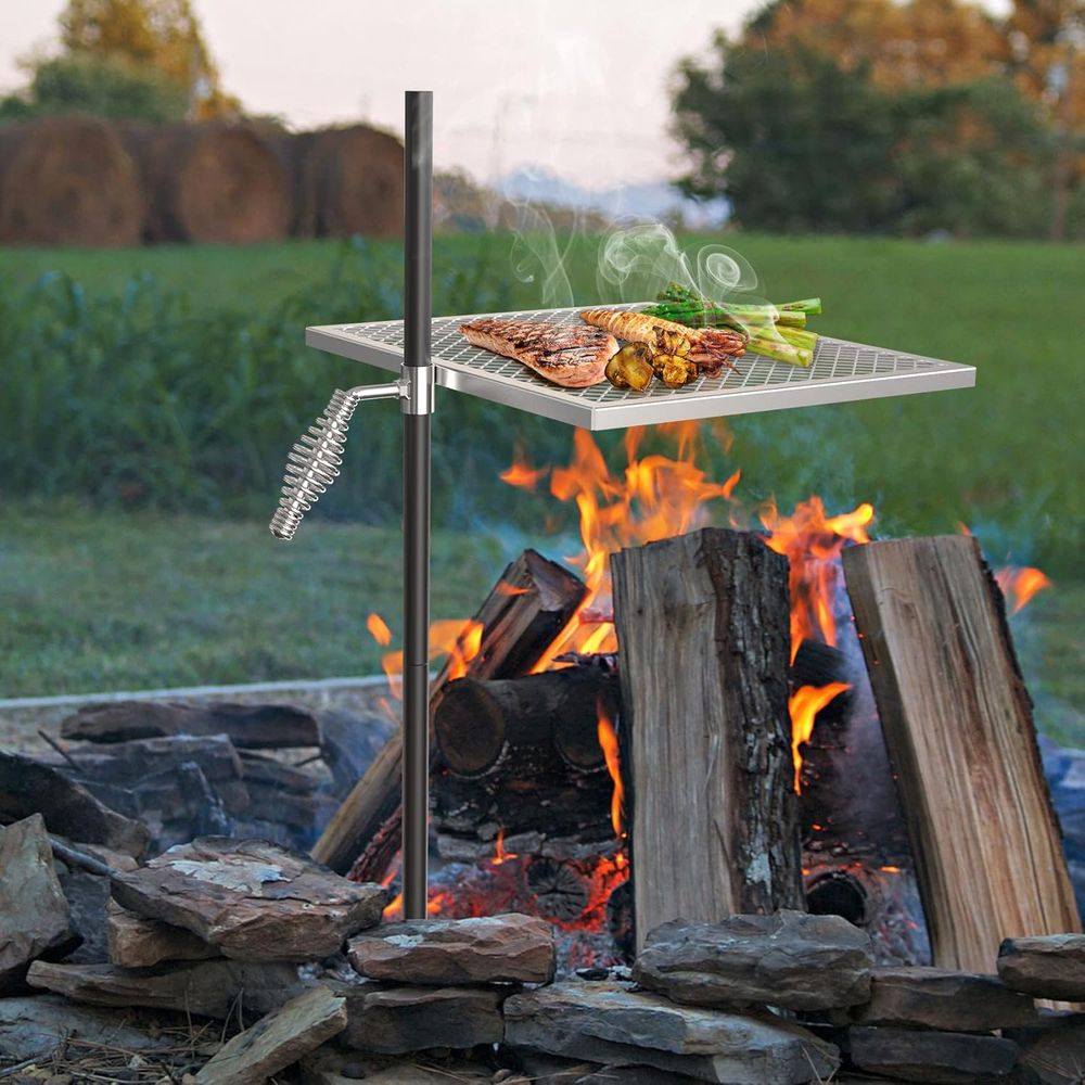 Adjustable Open Fire Grill Gra – Camping Cooking Grate recenzja i cena