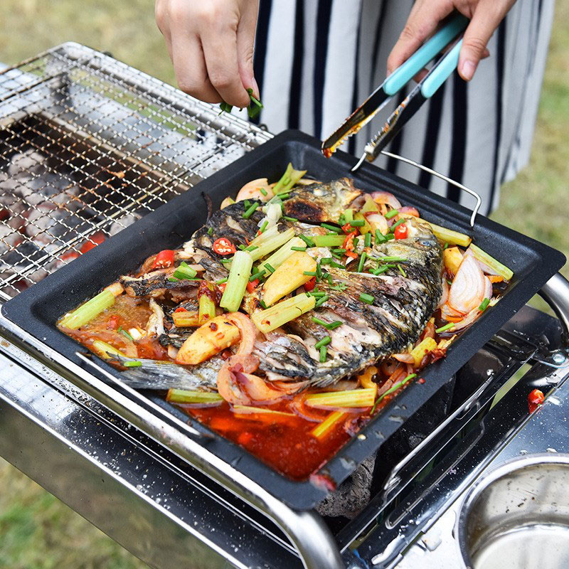 Outdoors Thick Square Grill Pa – Camping Cooking Pot recenzja i cena