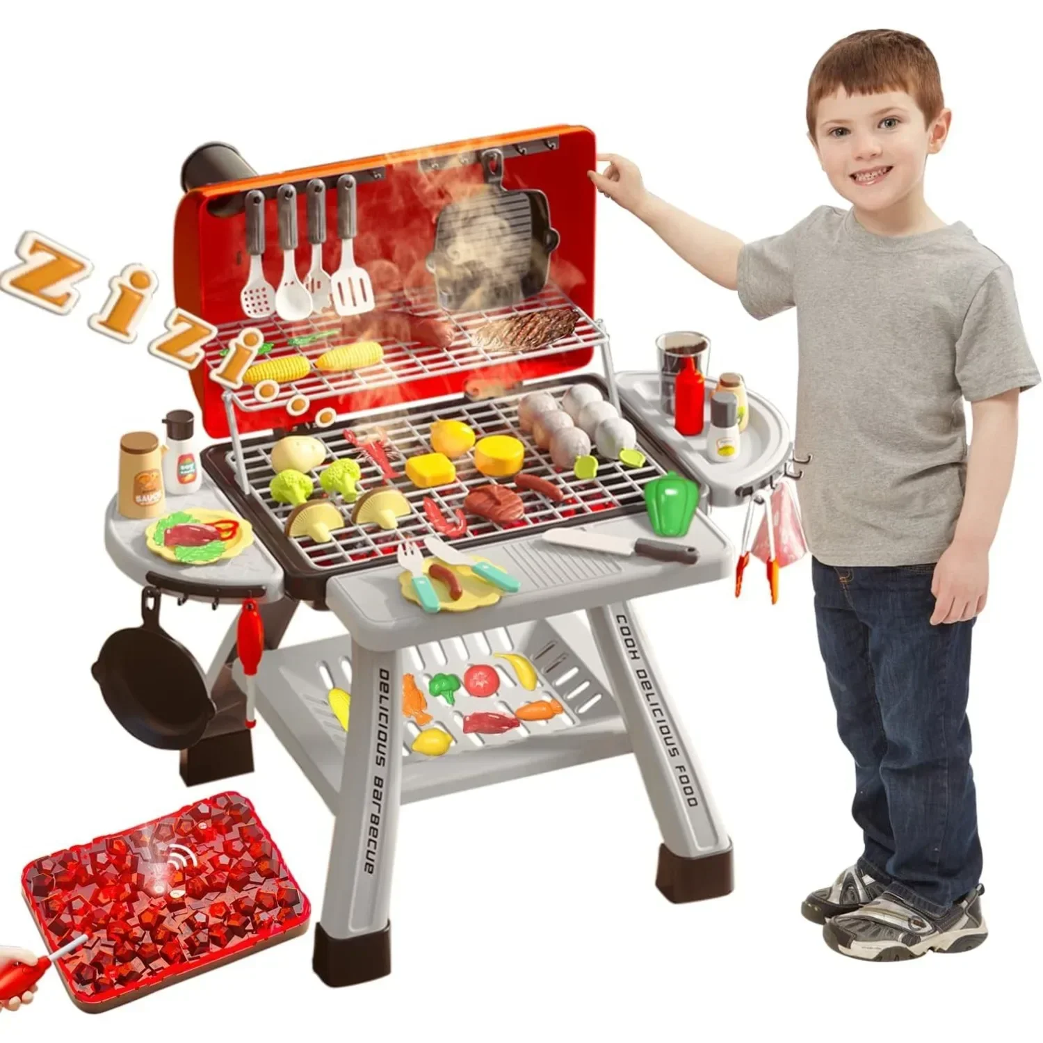 Barbecue Grill Toy Set Kids BB – Camping Cooking Gifts recenzja i cena