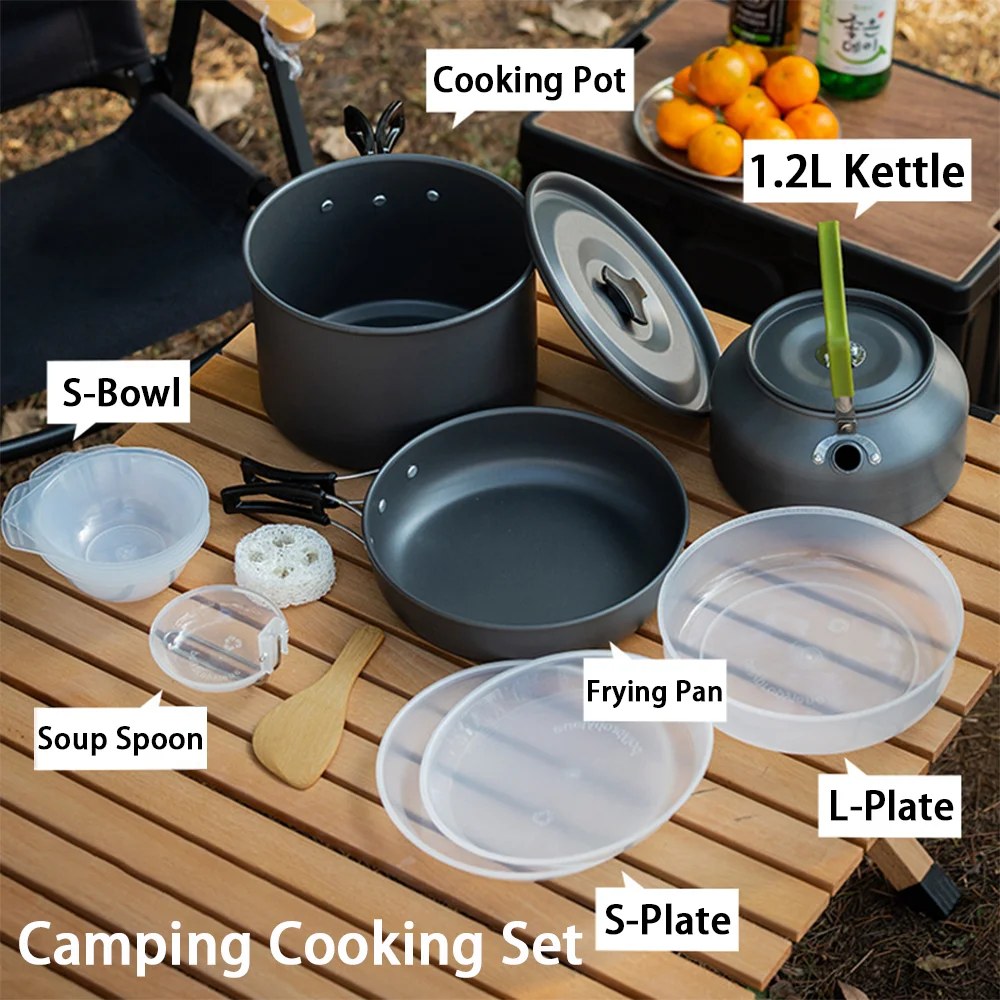 Large Capacity Non-Stick Campi – Nesting Camping Cooking Set recenzja i cena