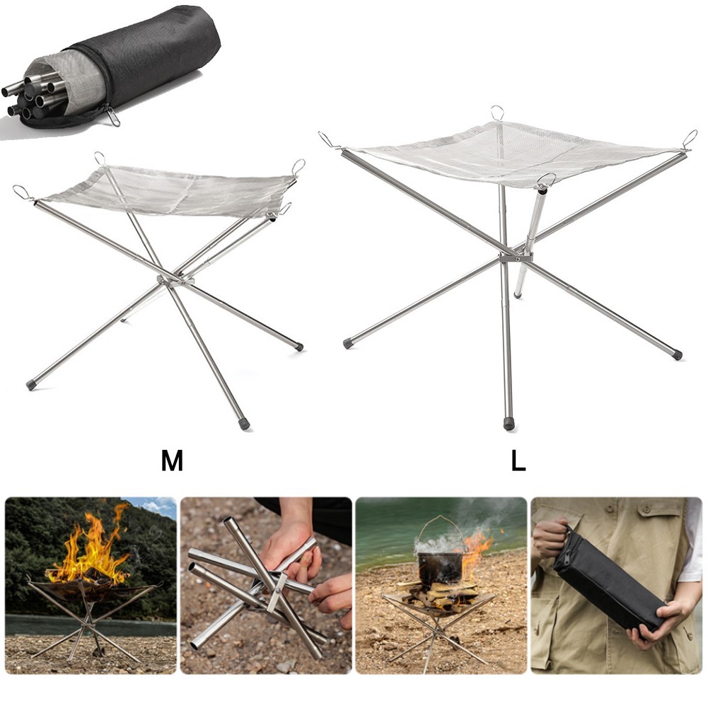 Portable Camping Fire Pit Gril – Camping Cooking Grate recenzja i cena