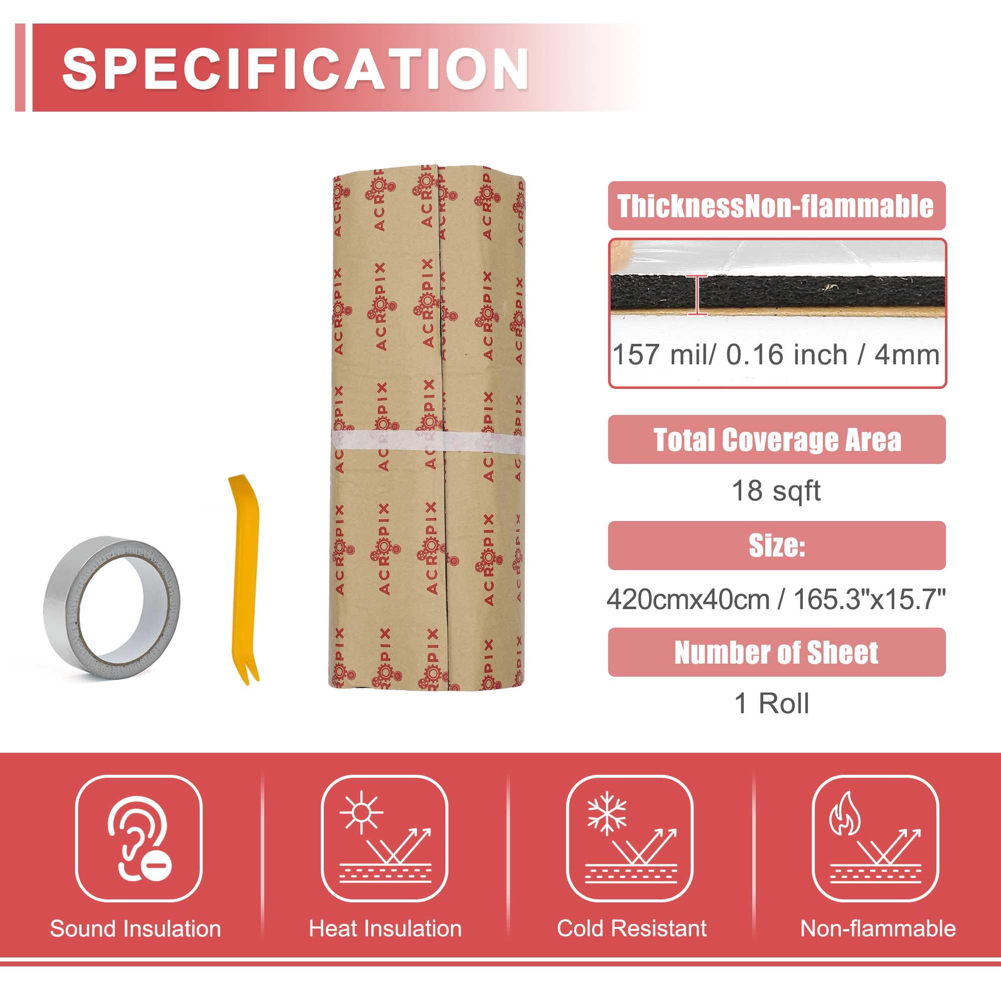 UXCELL 4mm 18sqft 40x420cm Sou – Aluminum Foil Heavy Duty recenzja i cena
