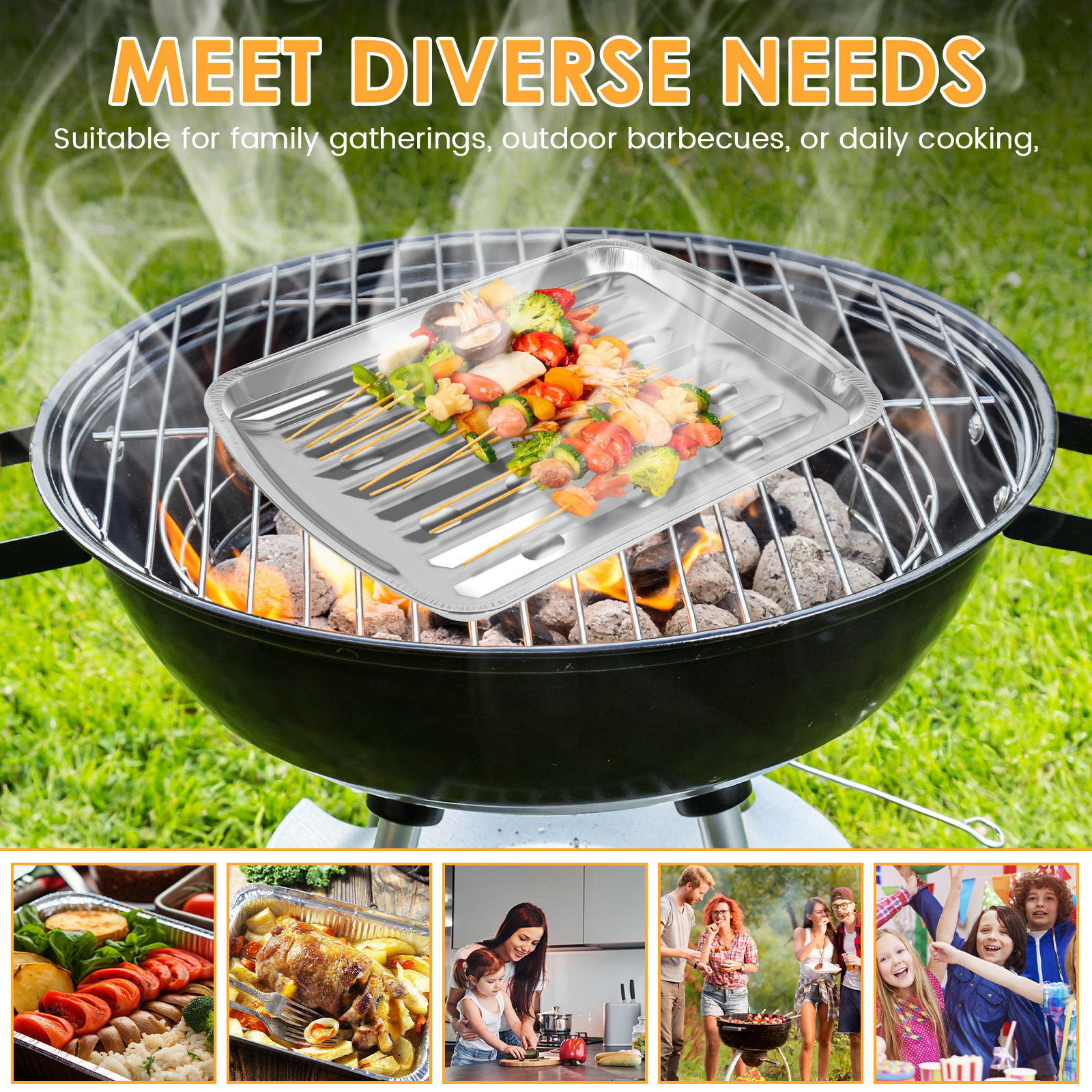 Aluminum Foil Trays Non-Stick  – Camping Cooking Food recenzja i cena