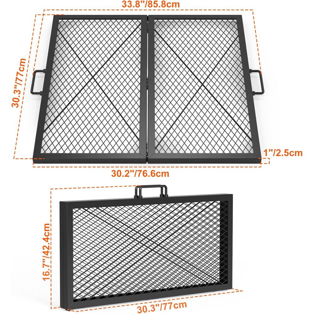 Portable 30-Inch Square Campin – Camping Cooking Grate recenzja i cena