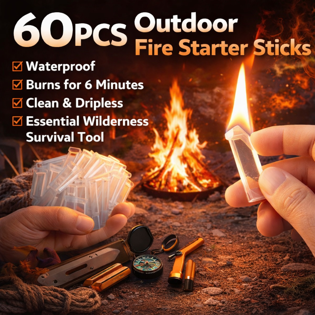 60PCS Waterproof Fire Starter  – Camping Cooking Fire recenzja i cena