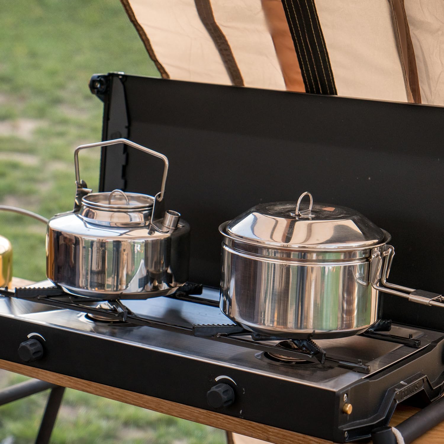 18-8 Stainless Steel Camping K – Nesting Camping Cooking Set recenzja i cena