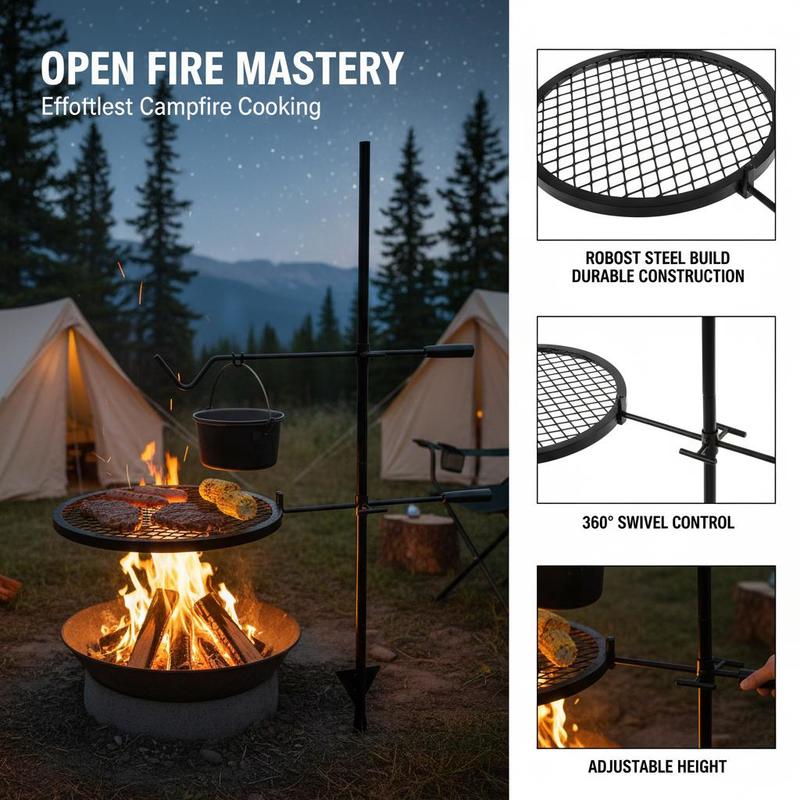 Rotating Cooking Grate 24x24 I – Camping Cooking Grate recenzja i cena
