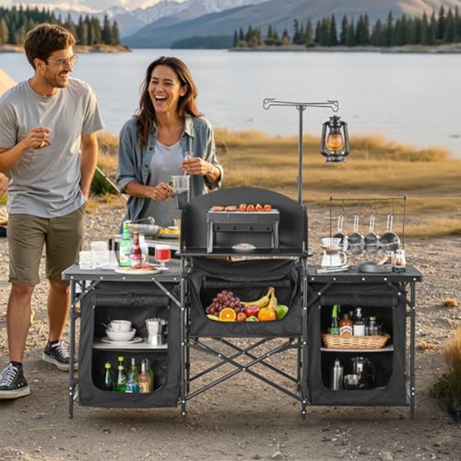 Camping Kitchen Table, Outdoor – Camping Cooking Kitchen recenzja i cena
