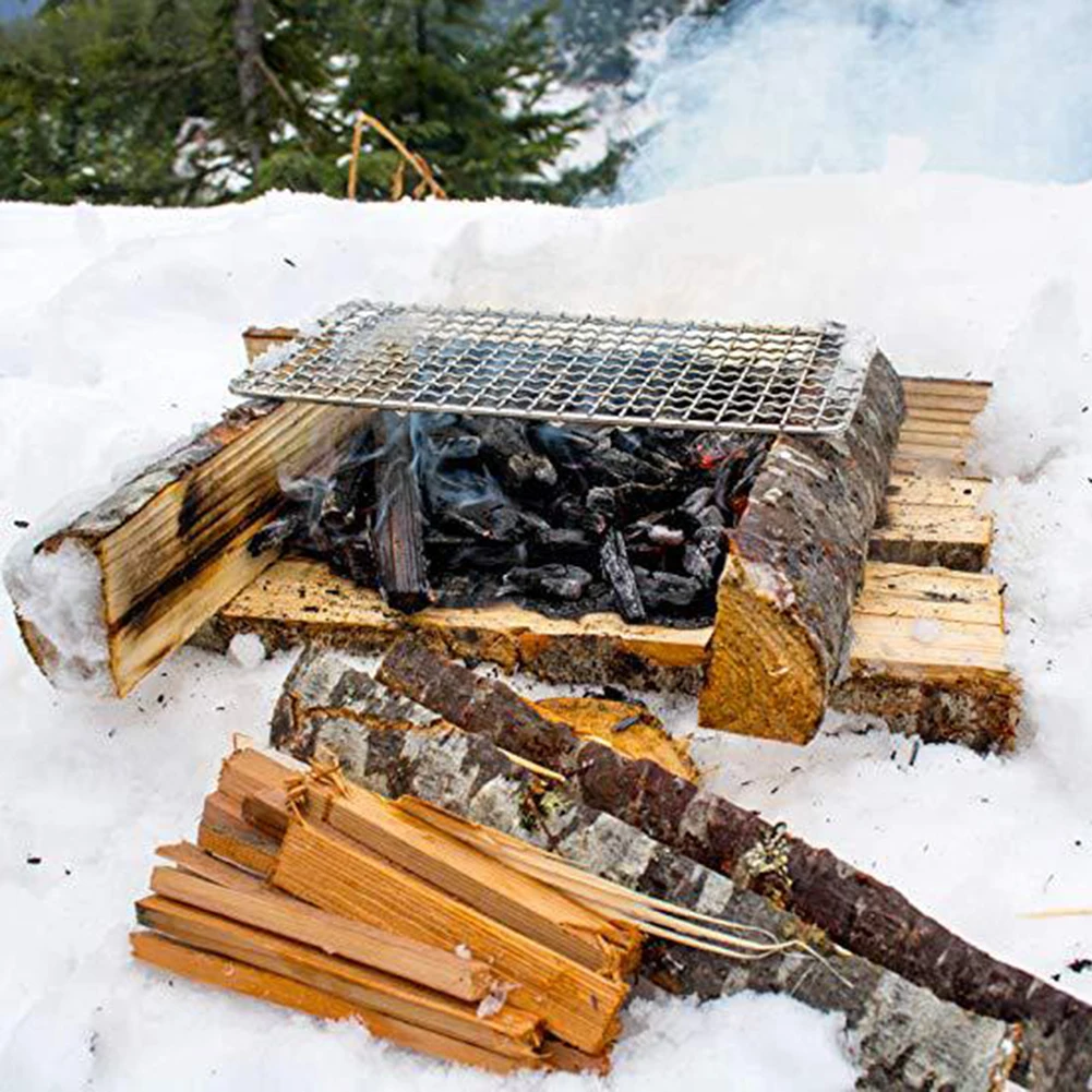 BBQ Grilling Net Fire Cooking  – Camping Cooking Grate recenzja i cena