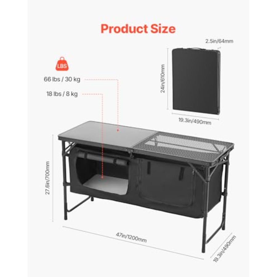 Camping Kitchen Table, Folding – Camping Cooking Kitchen recenzja i cena