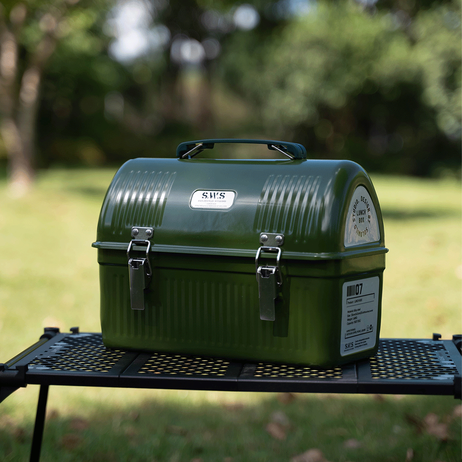 9.5L Vintage Metal Lunch Box w – Camping Cooking Food recenzja i cena