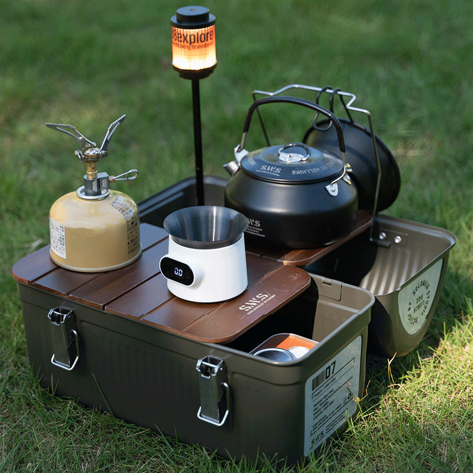 9.5L Vintage Metal Lunch Box w – Camping Cooking Food recenzja i cena